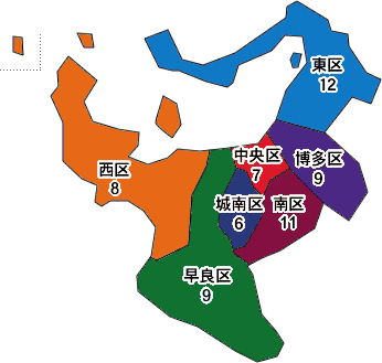 選挙区と議員定数の図